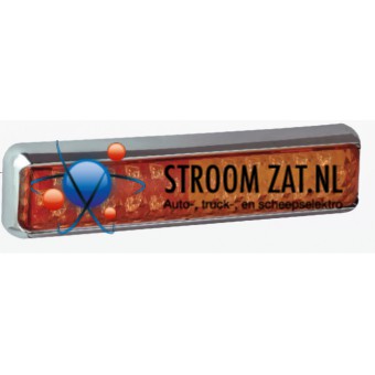 Led rem/achterlicht/richtingaanwijzer unit 200 x 50 x 28mm chroom 200 serie